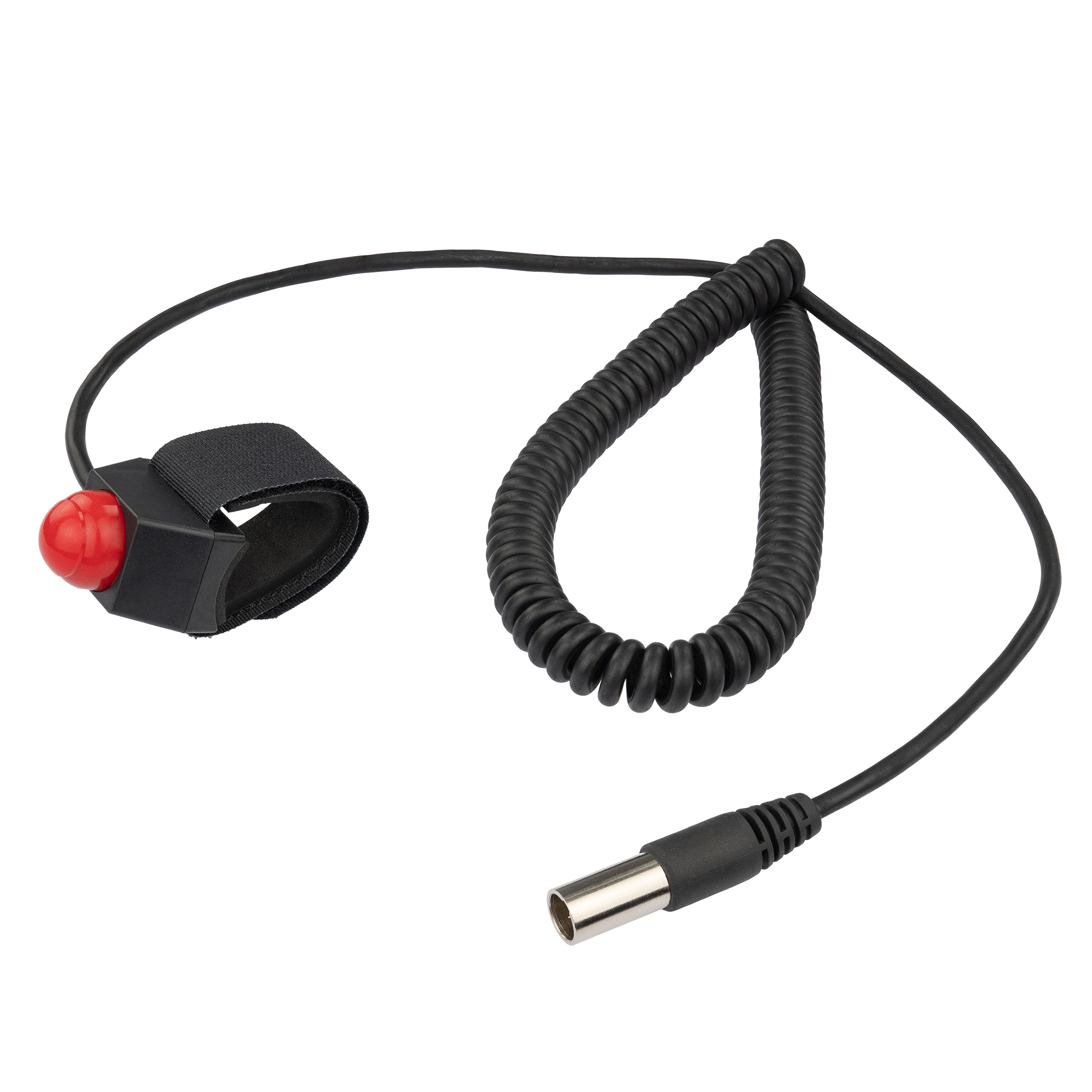 Velcro Mount Steering Wheel Push to Talk (PTT) with Coil Cord for Car Harnesses