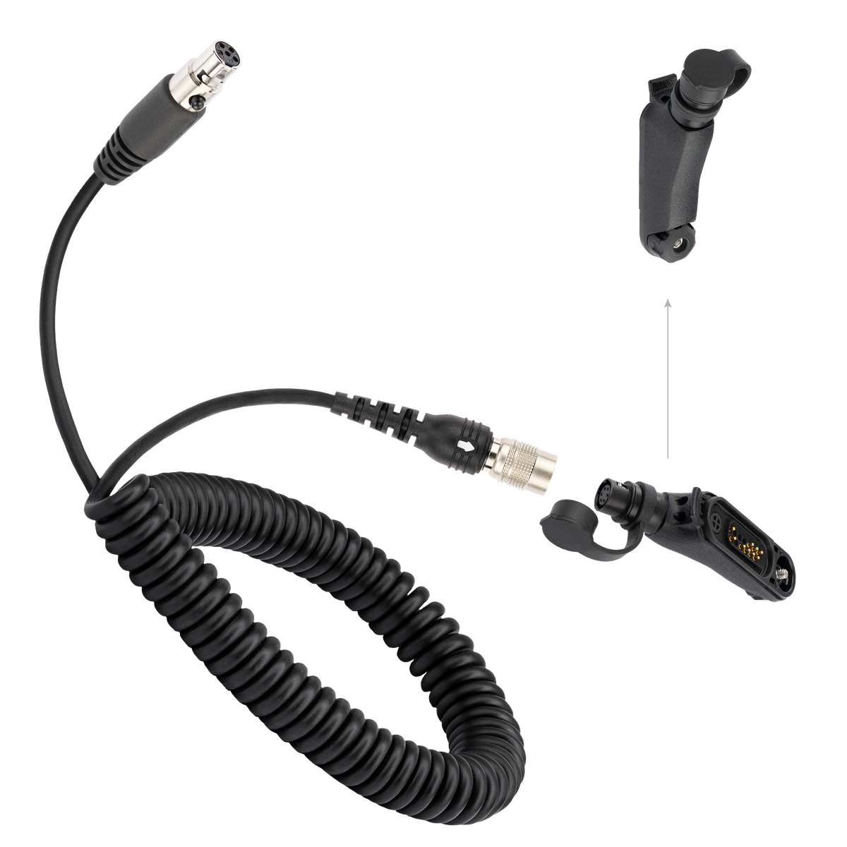 Quick Disconnect Cable + Hirose Adapter Compatible with Motorola MOTOTRBO R7 MXP600 ION N70 N50 N30 M20