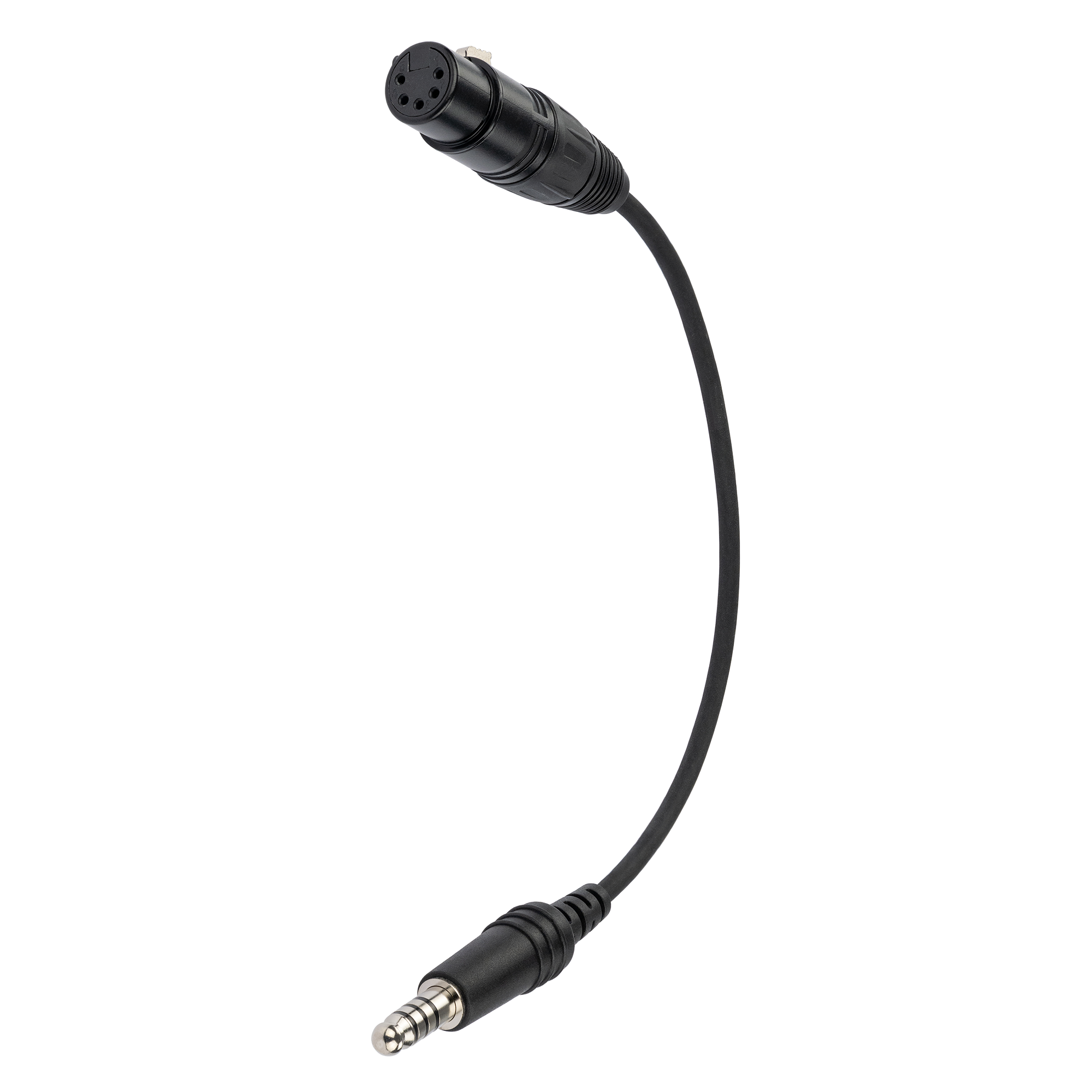 Airbus 5 Pin XLR to U174 Helicopter Adapter, Durable Molded Connectors (AD-ABX-F-U174M)
