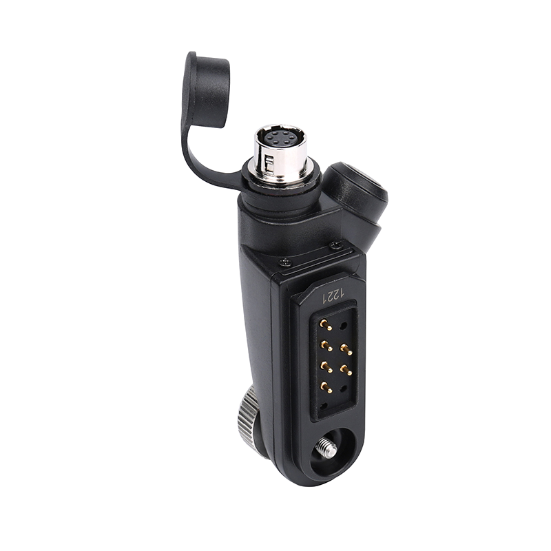 6-Pin Hirose Adapter w/ PTT for Harris XG-100 / XL-150 / XL-200 Series (ADHAXL200PTT-HR6F)