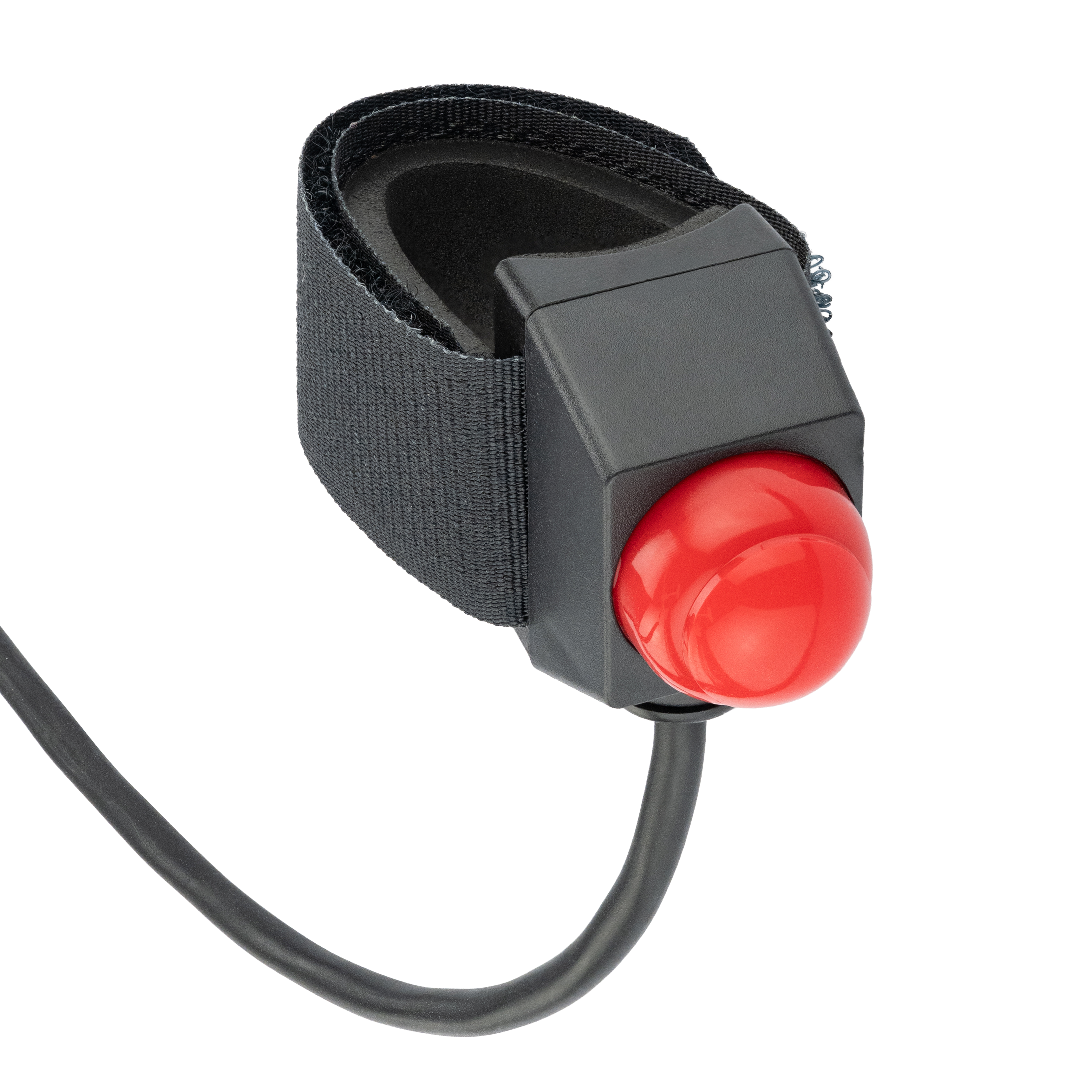 Velcro Mount Steering Wheel PTT Button – Coil Cord with 3-Pin XLR Plug (ARCPTT-C-VELCRO-RD-XLR3F)