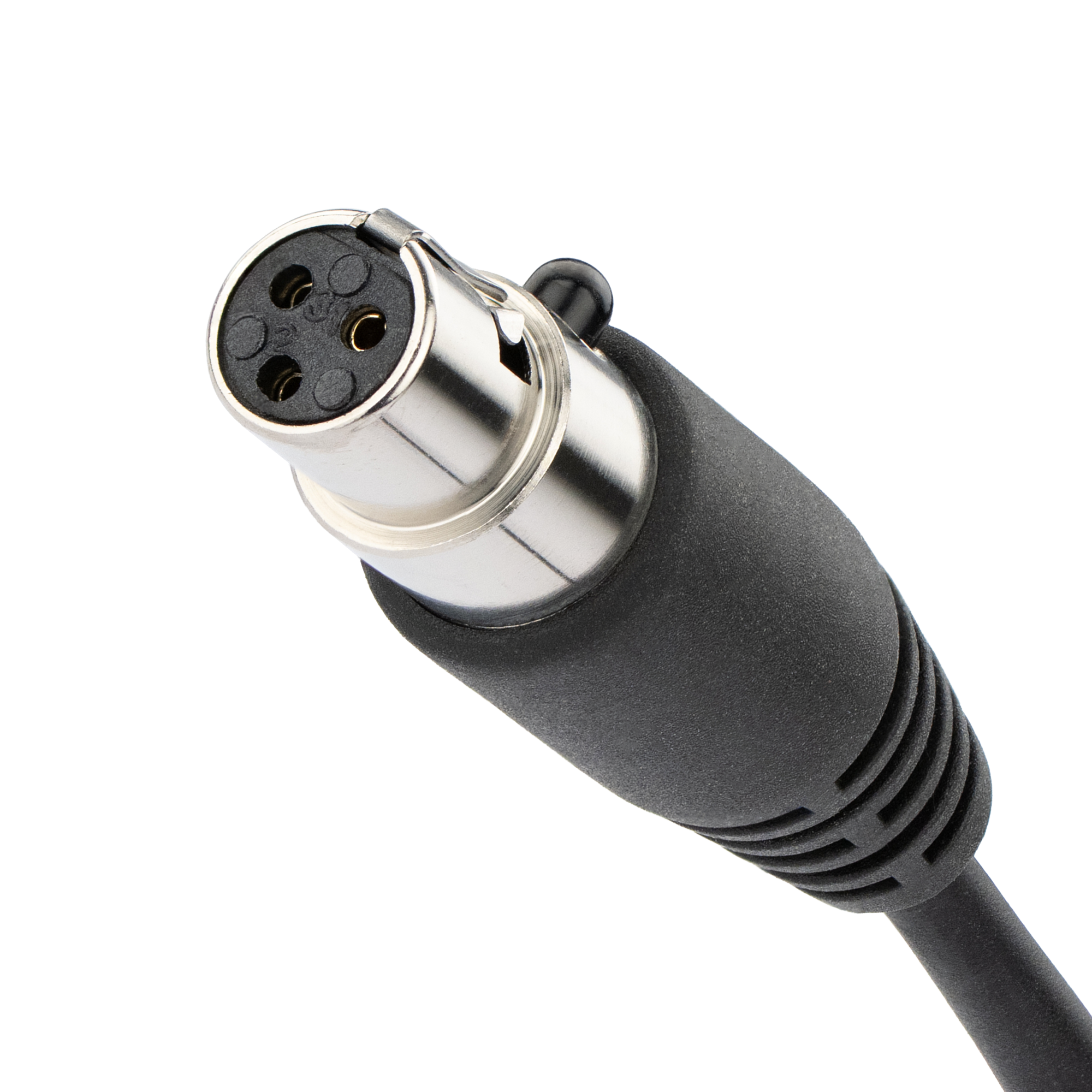 Hole Mount Push-to-Talk (PTT) Button – Straight Cord with 3-Pin XLR Plug (ARCPTT-S-HOLE-RD-XLR3M)
