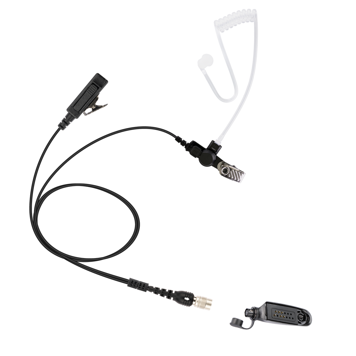 Raven Hirose QD 2-Wire Acoustic Tube Earpiece with PTT for Motorola GP328 HT750 HT1250 PRO7550 PRO7750 MTX850 (ASK8510C-HR6M-M5)