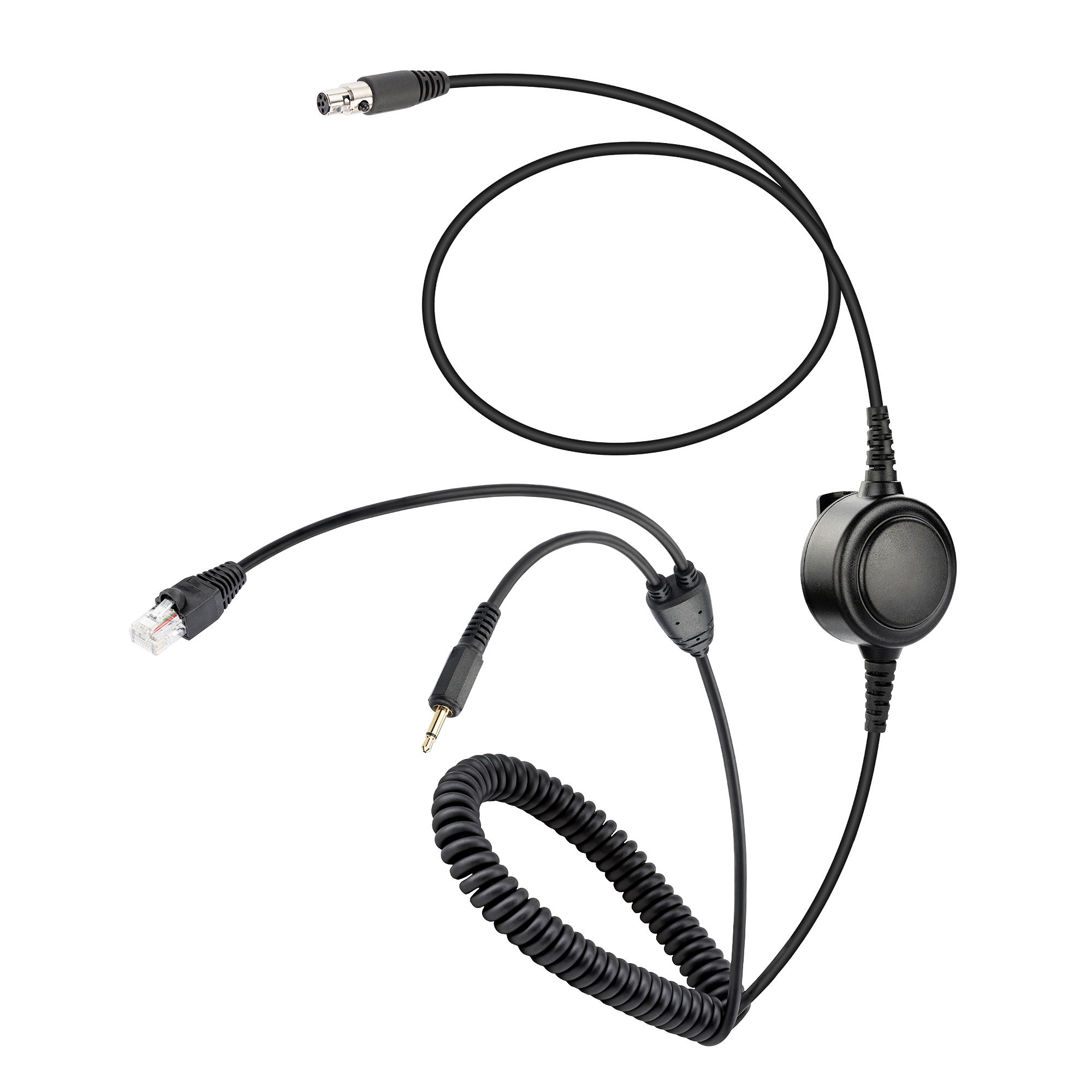 5-Pin Mini-XLR PTT Cable for ArrowMax Headsets (CABLE-AHDH01PTT)