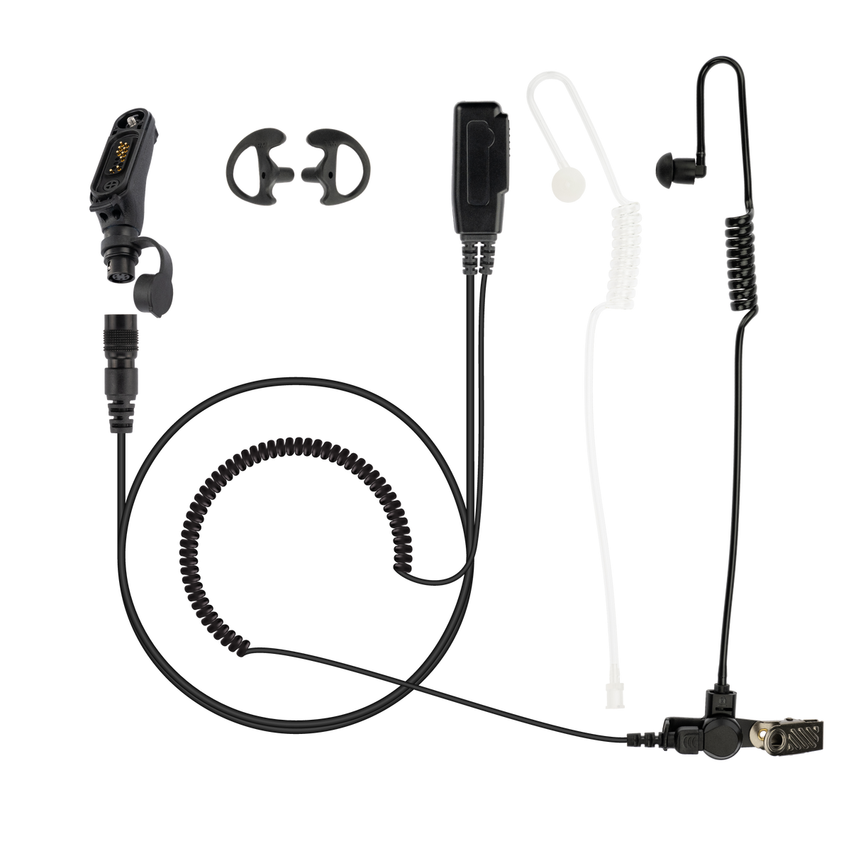 Lapel Mic Surveillance Headset Earpiece Compatible with Motorola