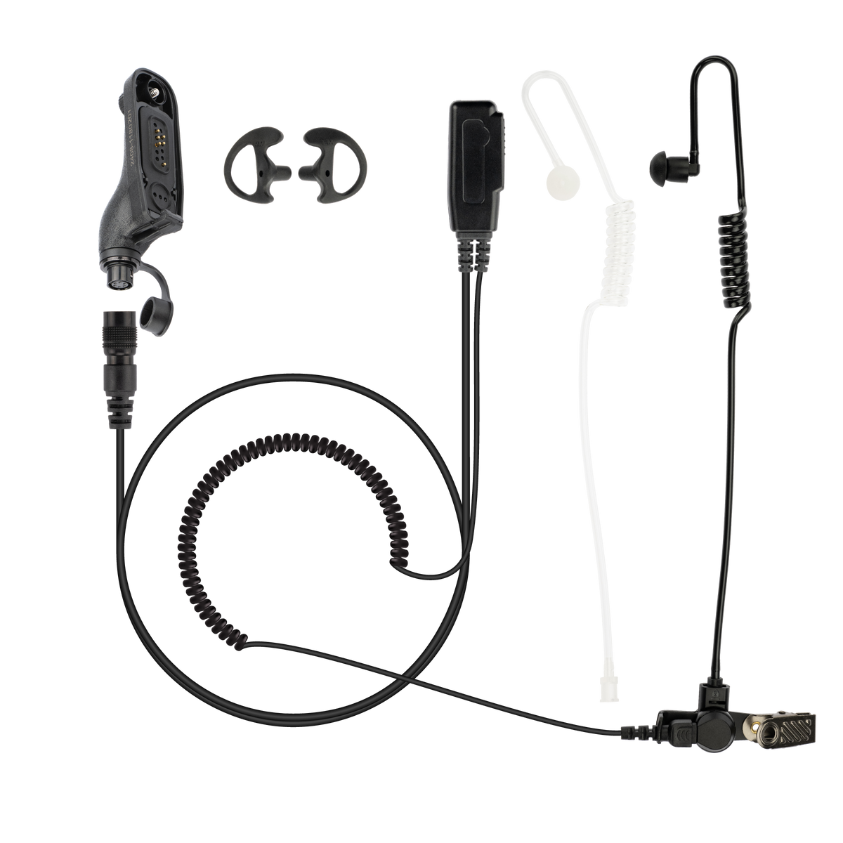Lapel Mic Surveillance Headset Earpiece Compatible with Motorola