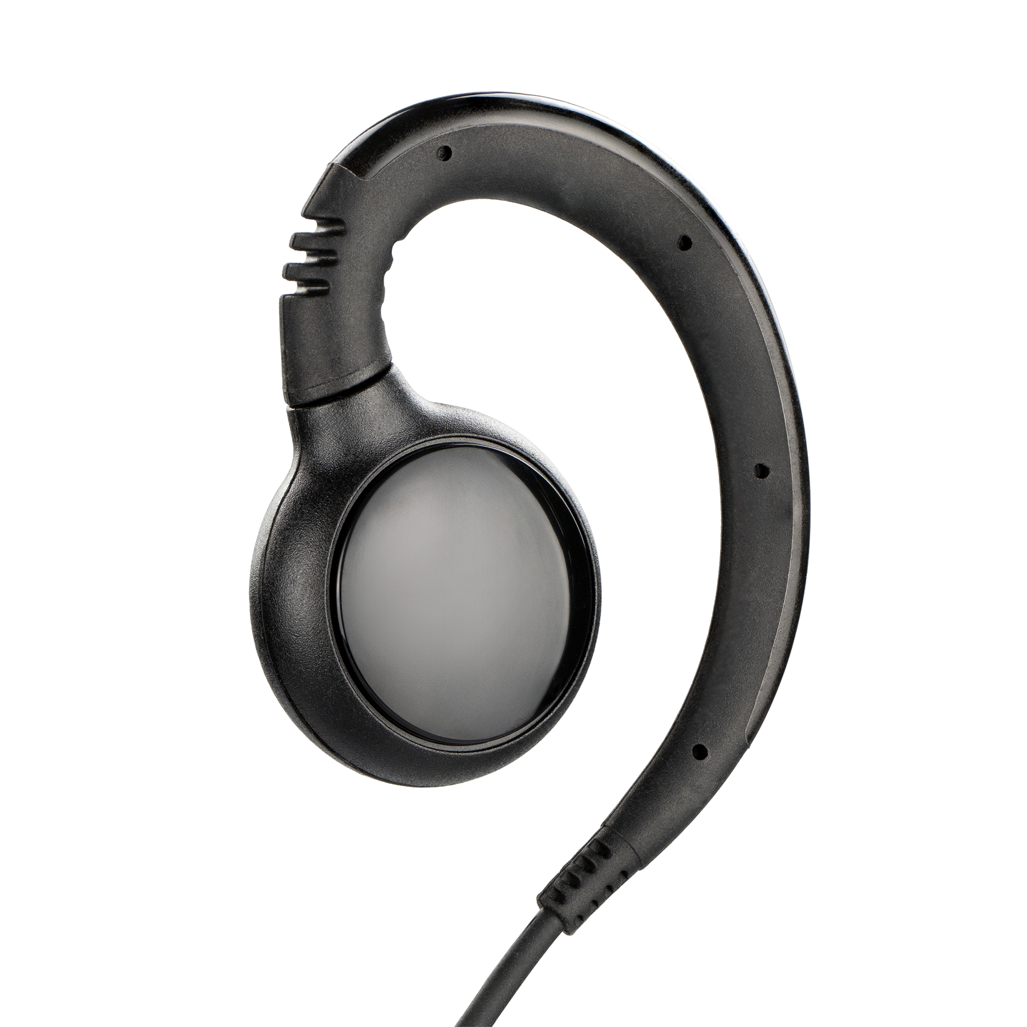 C-Shape Swivel Style 3.5 mm Receiver Earpiece Compatible with Motorola, Kenwood, and Icom Speaker Microphones (AEH35-S-35L)