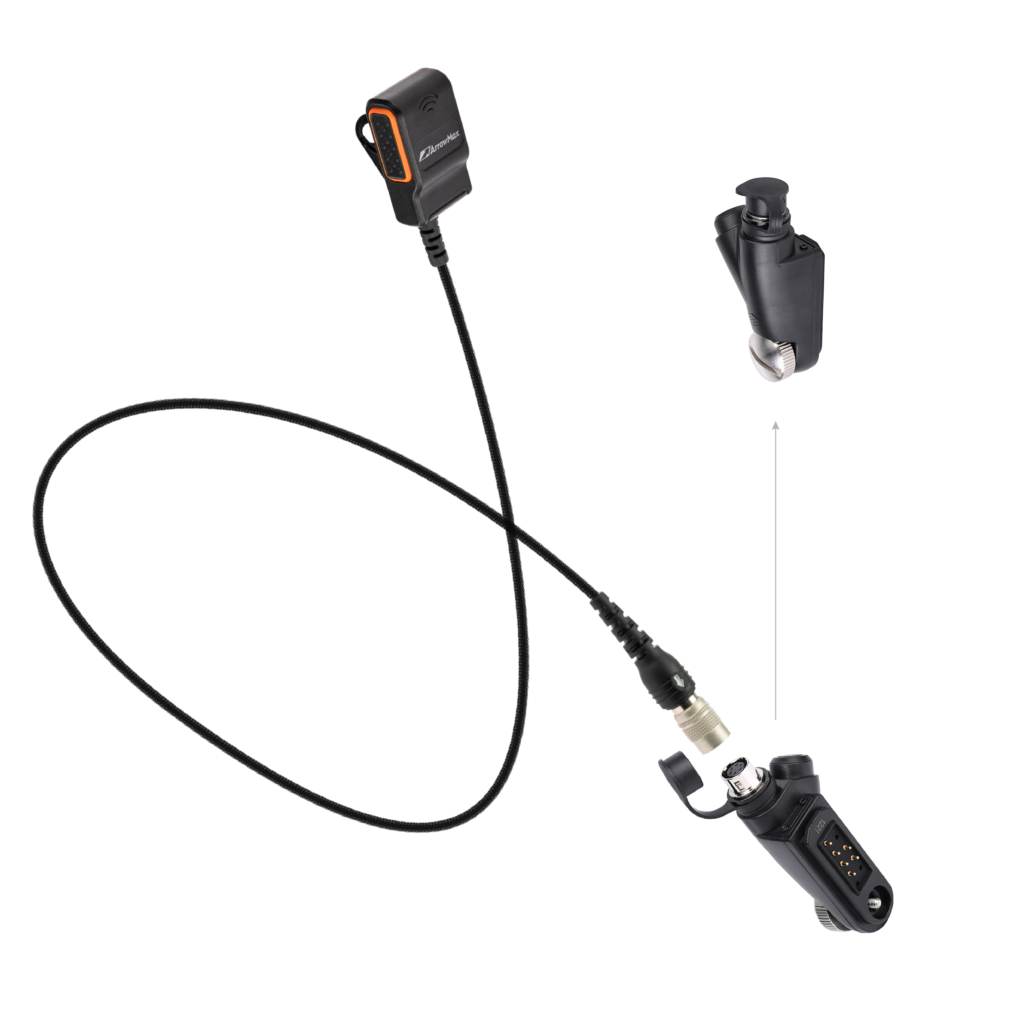 APT0530-35 Lapel PTT Quick Disconnect & Adapter Combo