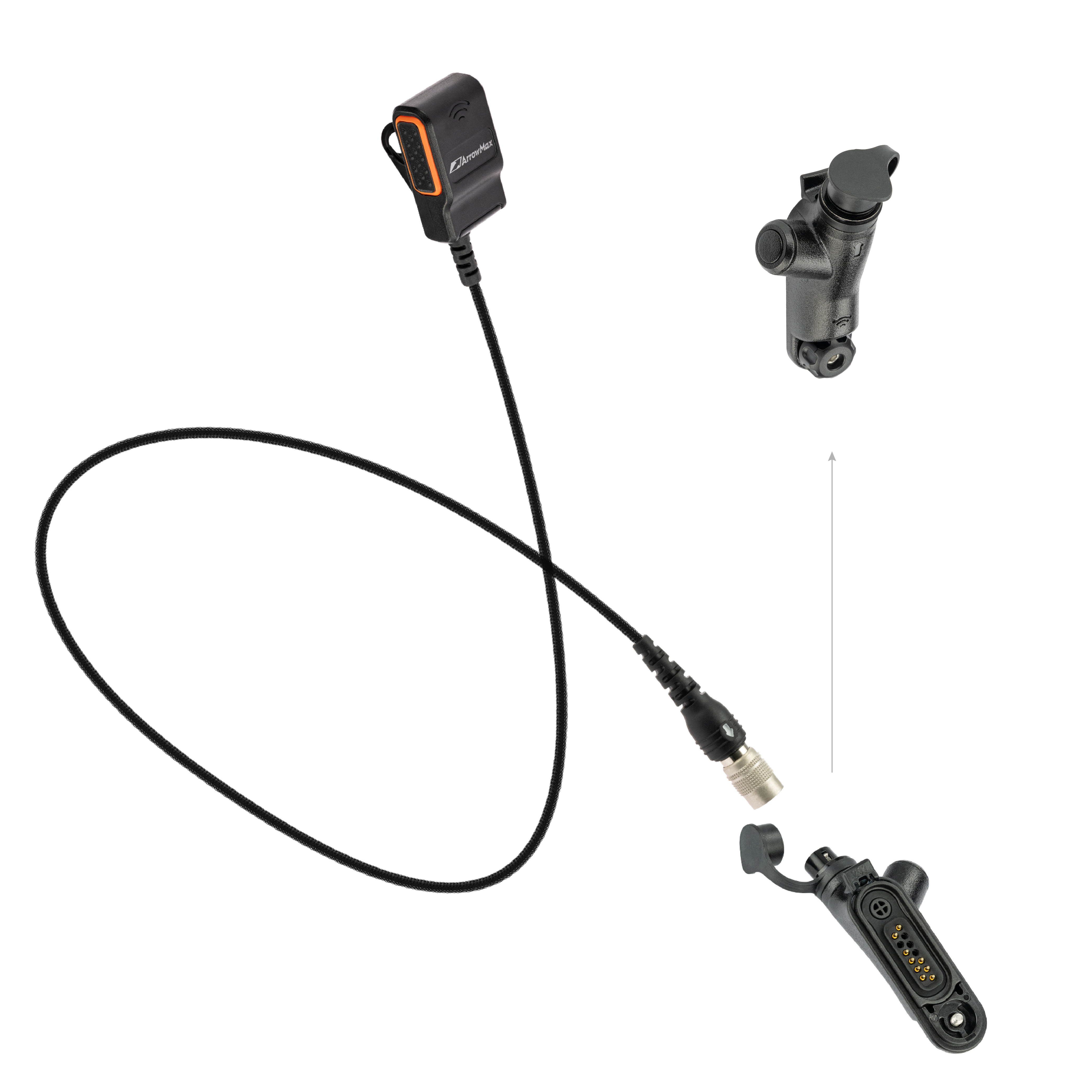 APT0530-35 Lapel PTT Quick Disconnect & Adapter Combo