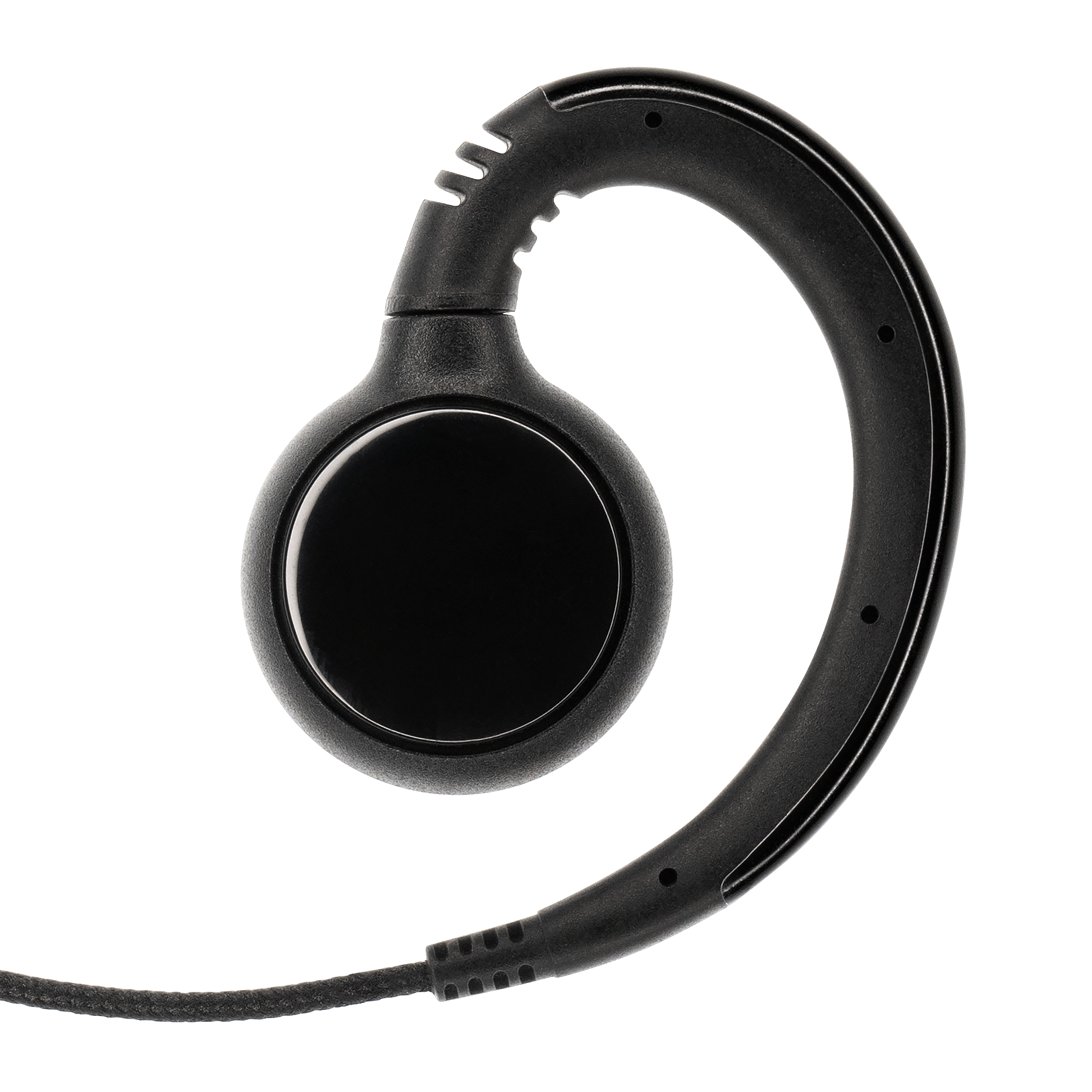 Swivel Style Braided Cable Earpiece with PTT and Microphone for Motorola CP200D / Yaesu FT-65 (AEH3000-M1)