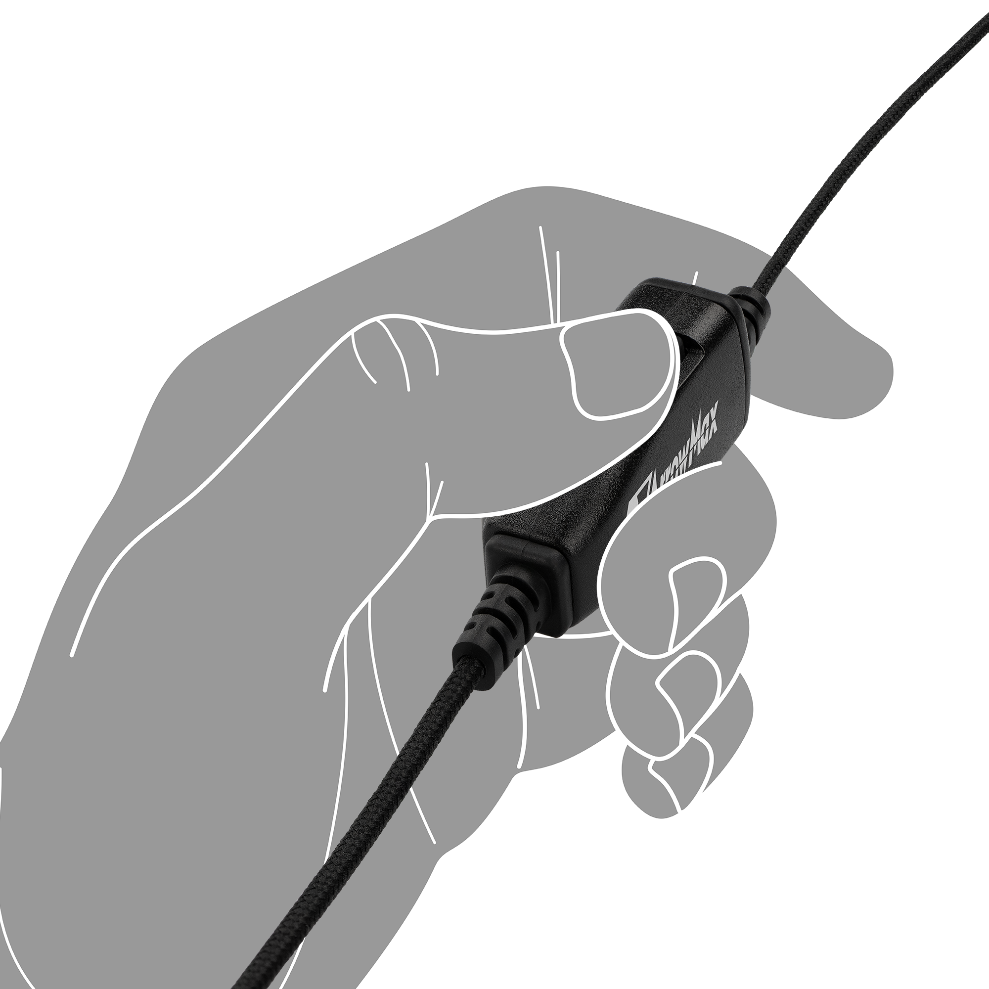 Swivel Style Braided Cable Earpiece with PTT and Microphone for Motorola CP200D / Yaesu FT-65 (AEH3000-M1)