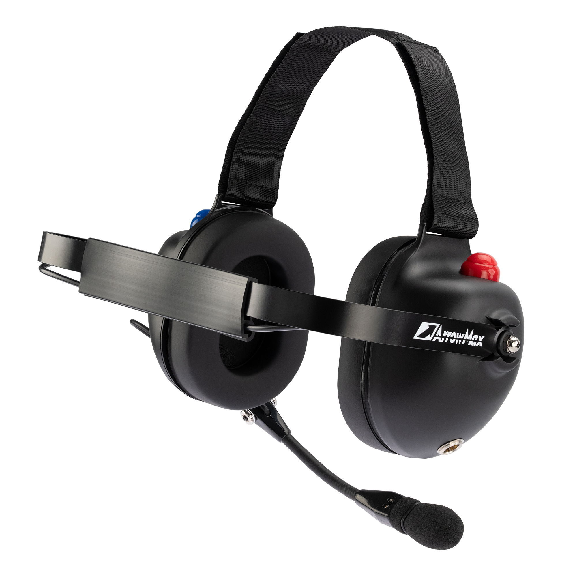 Dual Radio Headset with Red/Blue PTT, 23dB NRR & Dual XLR5 Plug (AHDH0033D-MT-DPTT)