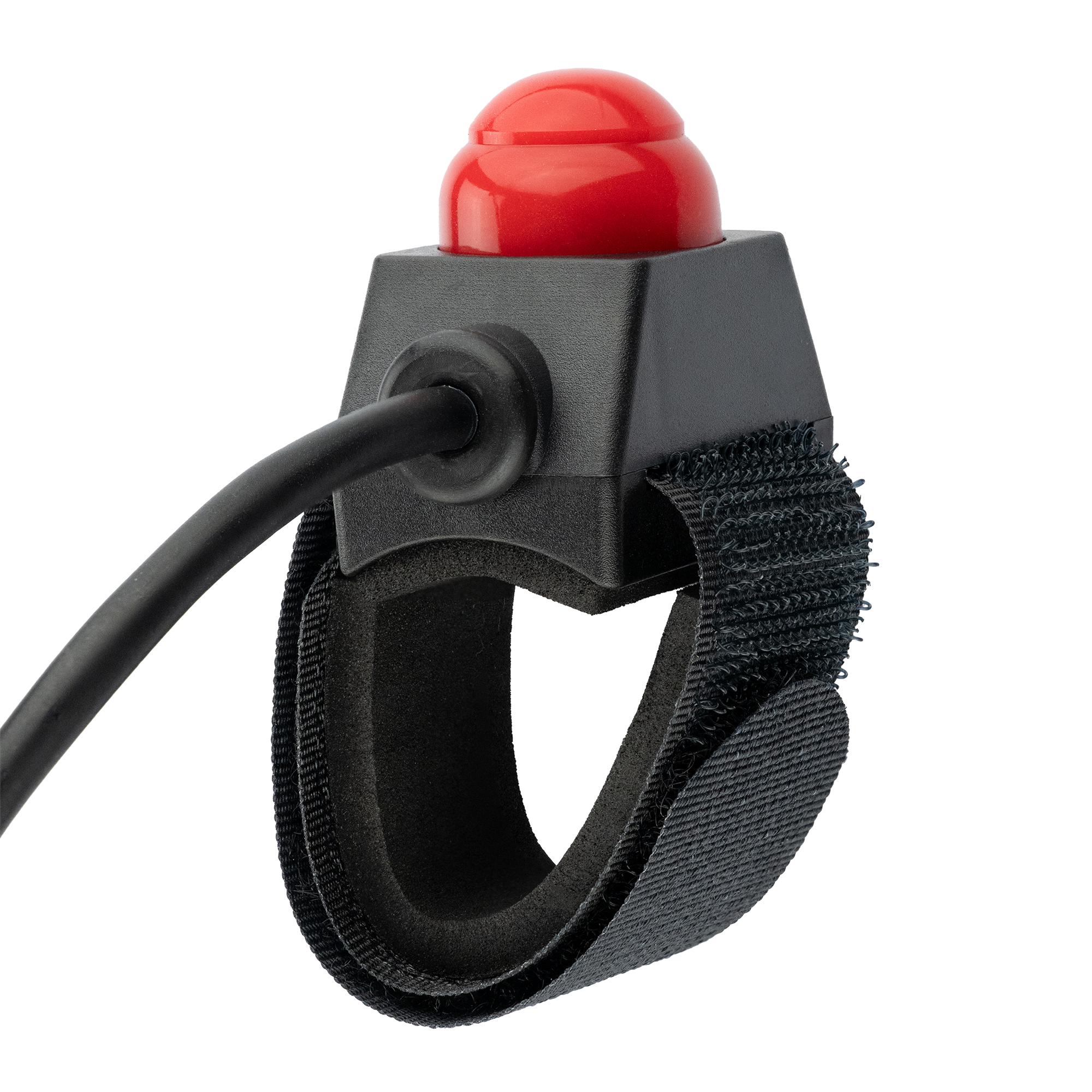 Velcro Mount Steering Wheel PTT Button – Coil Cord with 3-Pin XLR Plug (ARCPTT-C-VELCRO-RD-XLR3F)