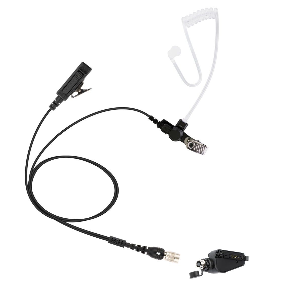 Raven Hirose QD 2-Wire Acoustic Tube Earpiece with PTT for Kenwood NX-5200 NX-5300 NX-5400 NX-3200 NX-3300 NX-3400 TK-5220 TK-5320 (ASK8510C-HR6M-K3)