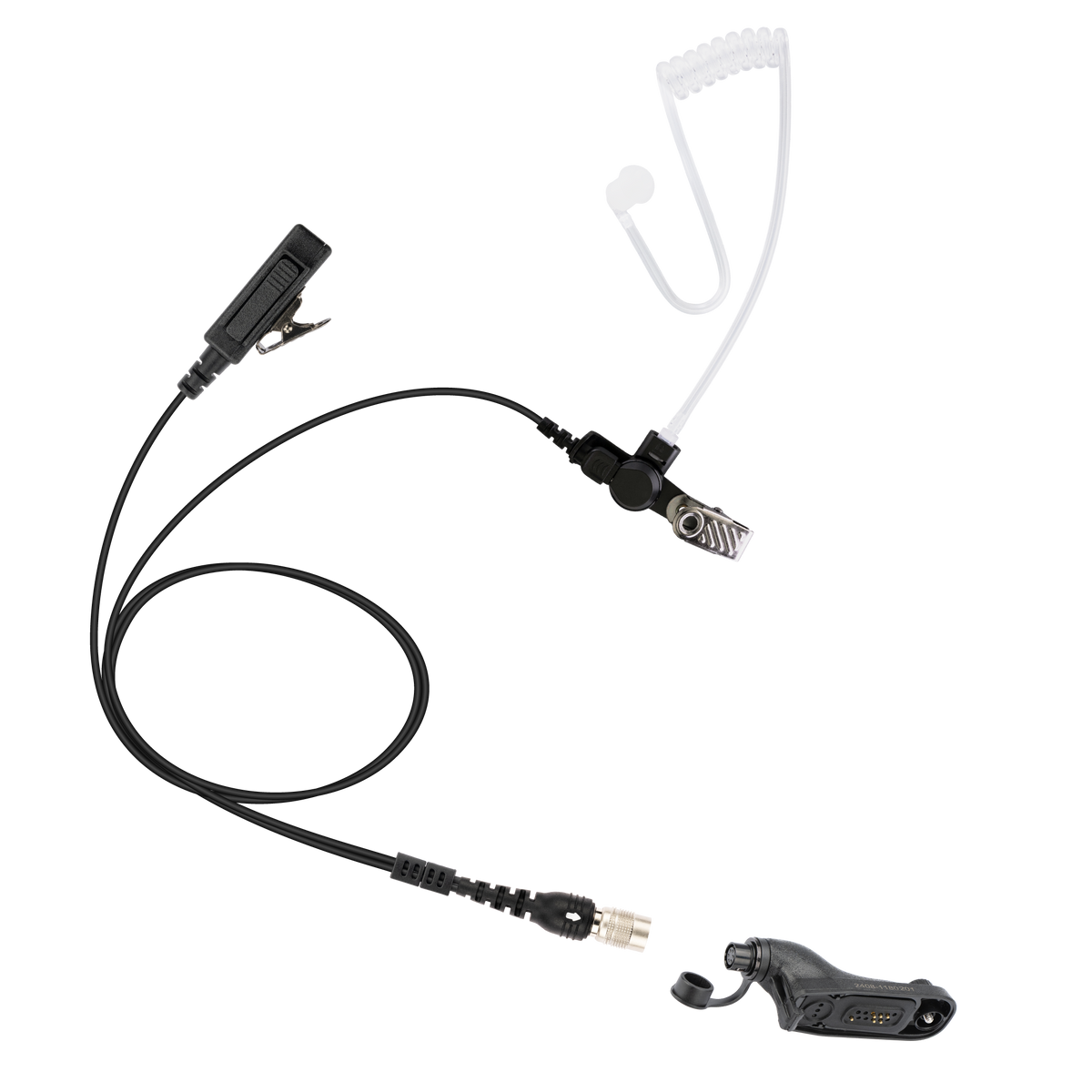 Raven QD 2-Wire Acoustic Tube Earpiece with PTT for Motorola APX Next APX4000 APX6000 APX7000 APX8000 XPR 7380E XPR7550 SRX2200  (ASK8510C-HR6M-M9/PTT-M9)