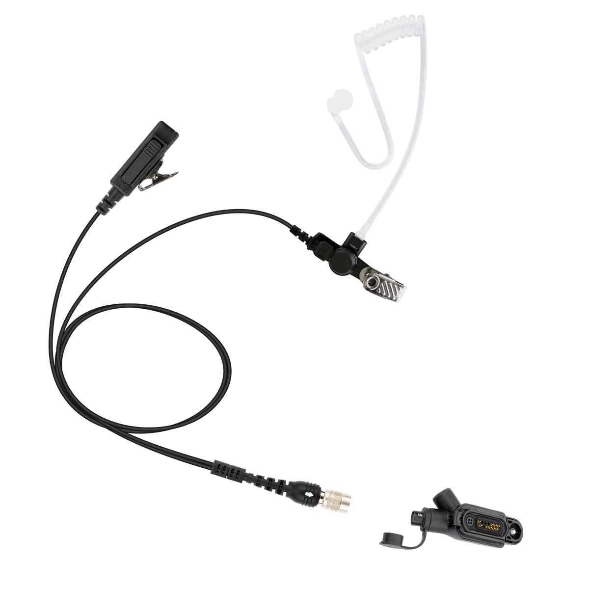 Raven Hirose QD 2-Wire Acoustic Tube Earpiece with PTT for Motorola Compatible with Motorola MOTOTRBO R7 MXP600 ION N70 N50 N30 M20  (ASK8510C-HR6M-M17/PTT-M17)