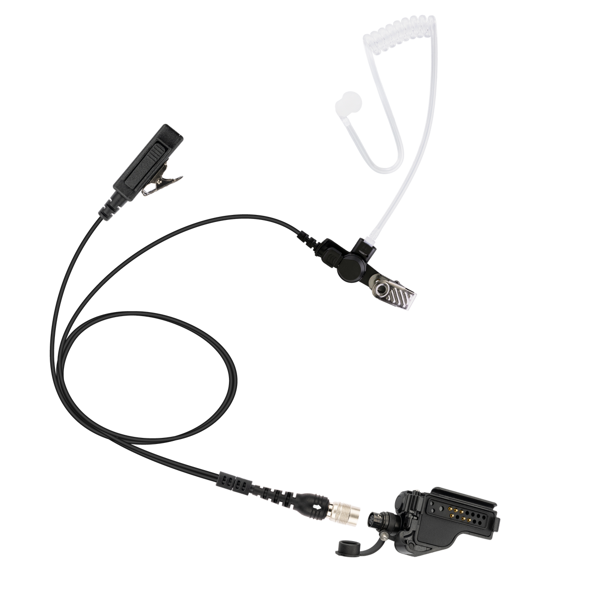 Raven Hirose QD 2-Wire Acoustic Tube Earpiece with PTT for Motorola HT-1000 MT2000 MT2100 MT6000 MTS2000 XTS2500 (ASK8510C-HR6M-PTT-M7)