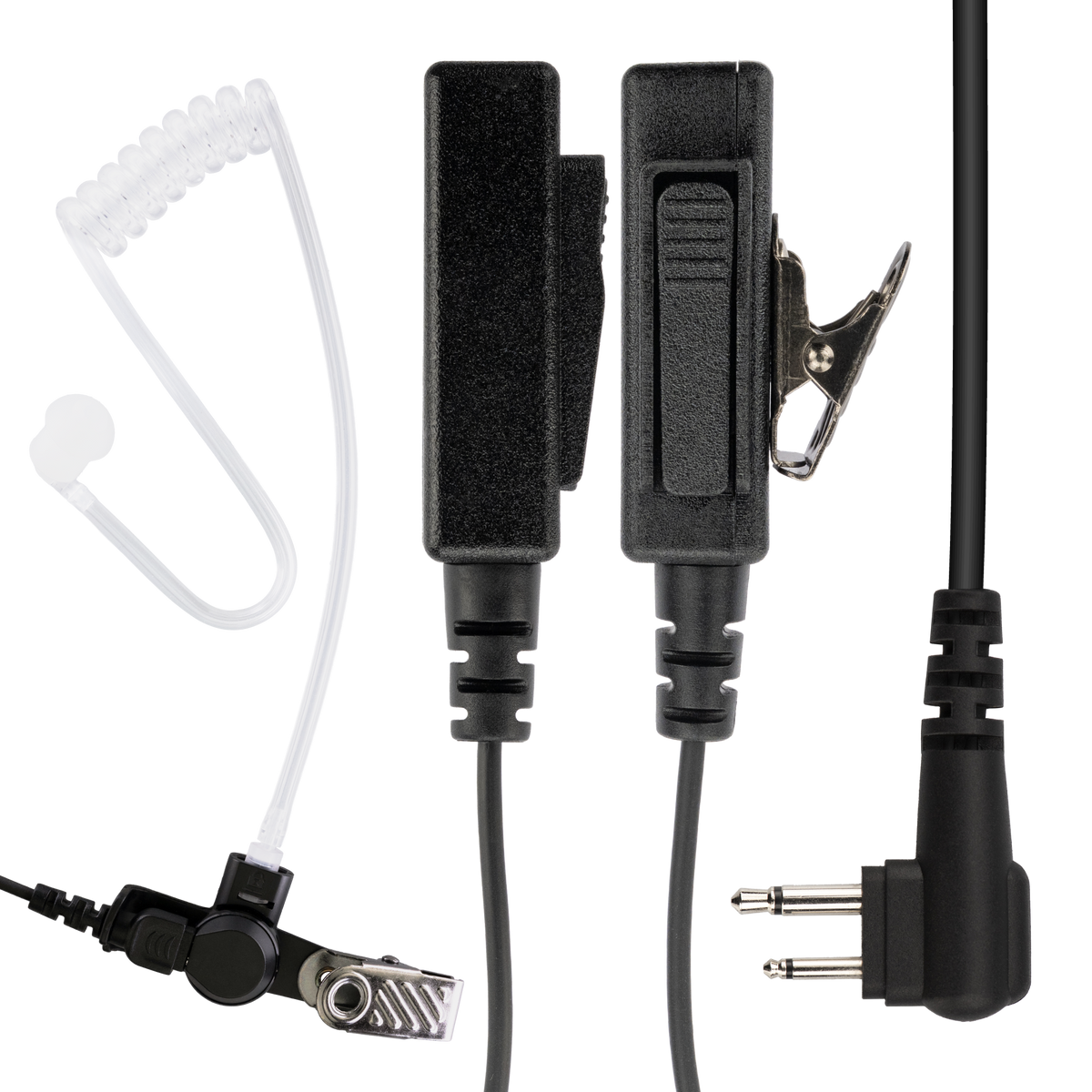 Raven Series 2-Wire Acoustic Tube Earpiece with PTT for Motorola CP200D, CP100D, R2, BPR40D, and CLS Series (ASK8510C-M1)