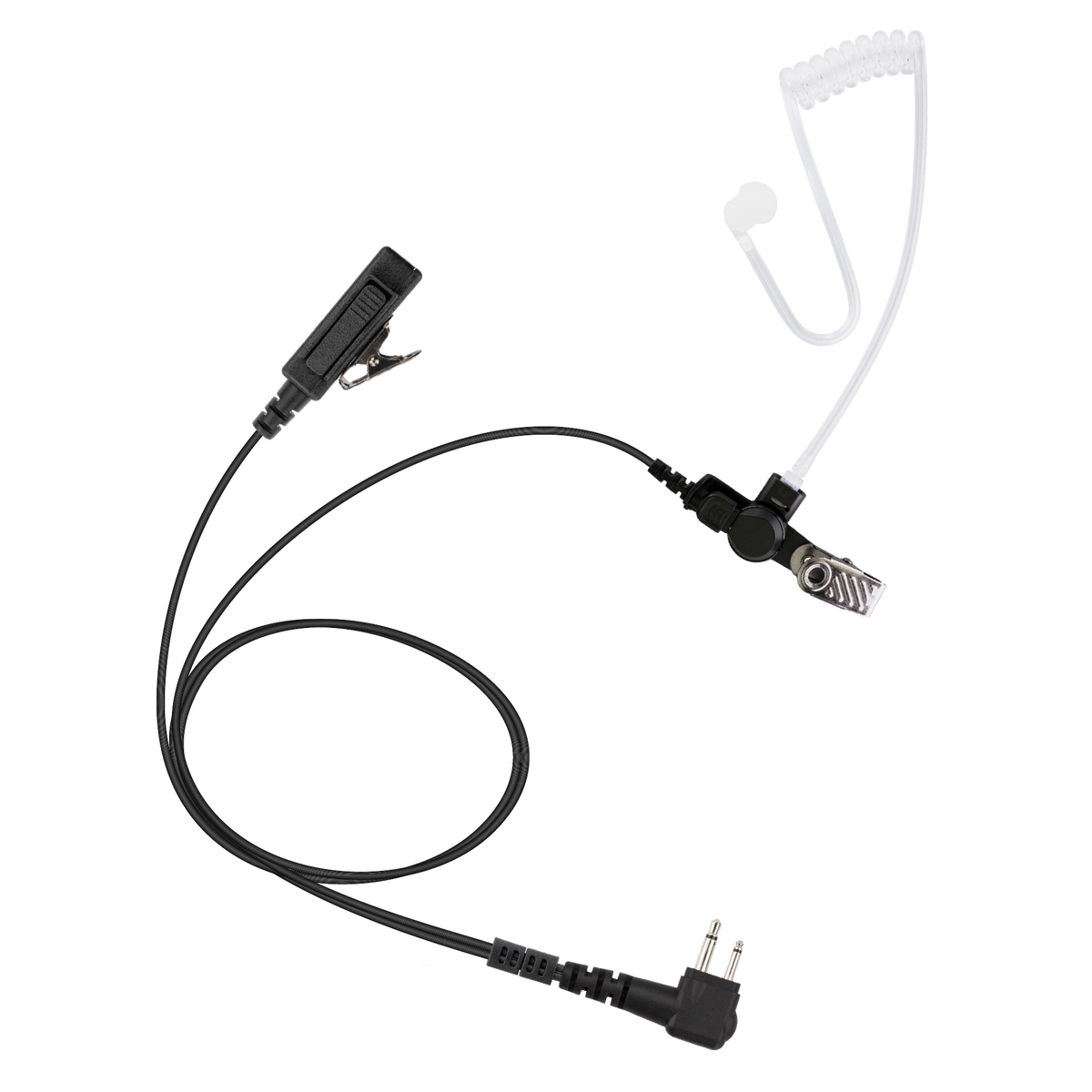 Raven Series 2-Wire Acoustic Tube Earpiece with PTT for Motorola CP200D, CP100D, R2, BPR40D, and CLS Series (ASK8510C-M1)