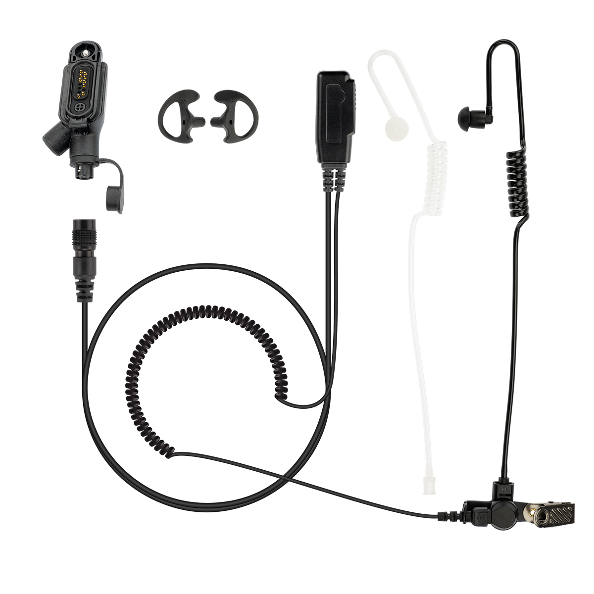 Lapel Mic Surveillance Headset Earpiece Compatible with Motorola
