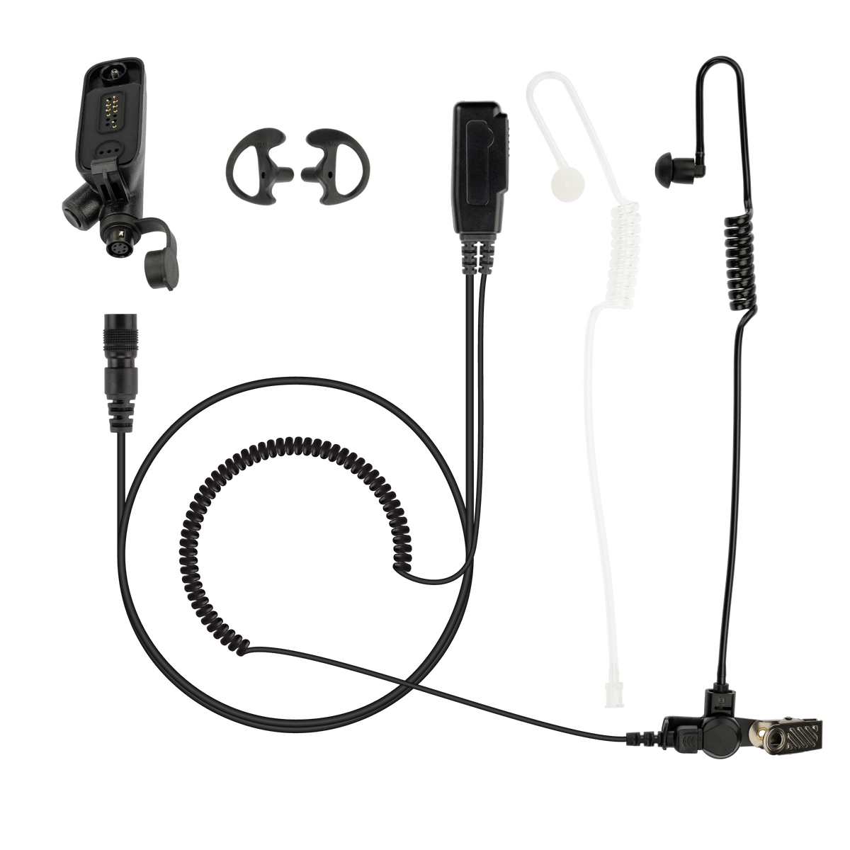 Lapel Mic Surveillance Headset Earpiece Compatible with Motorola