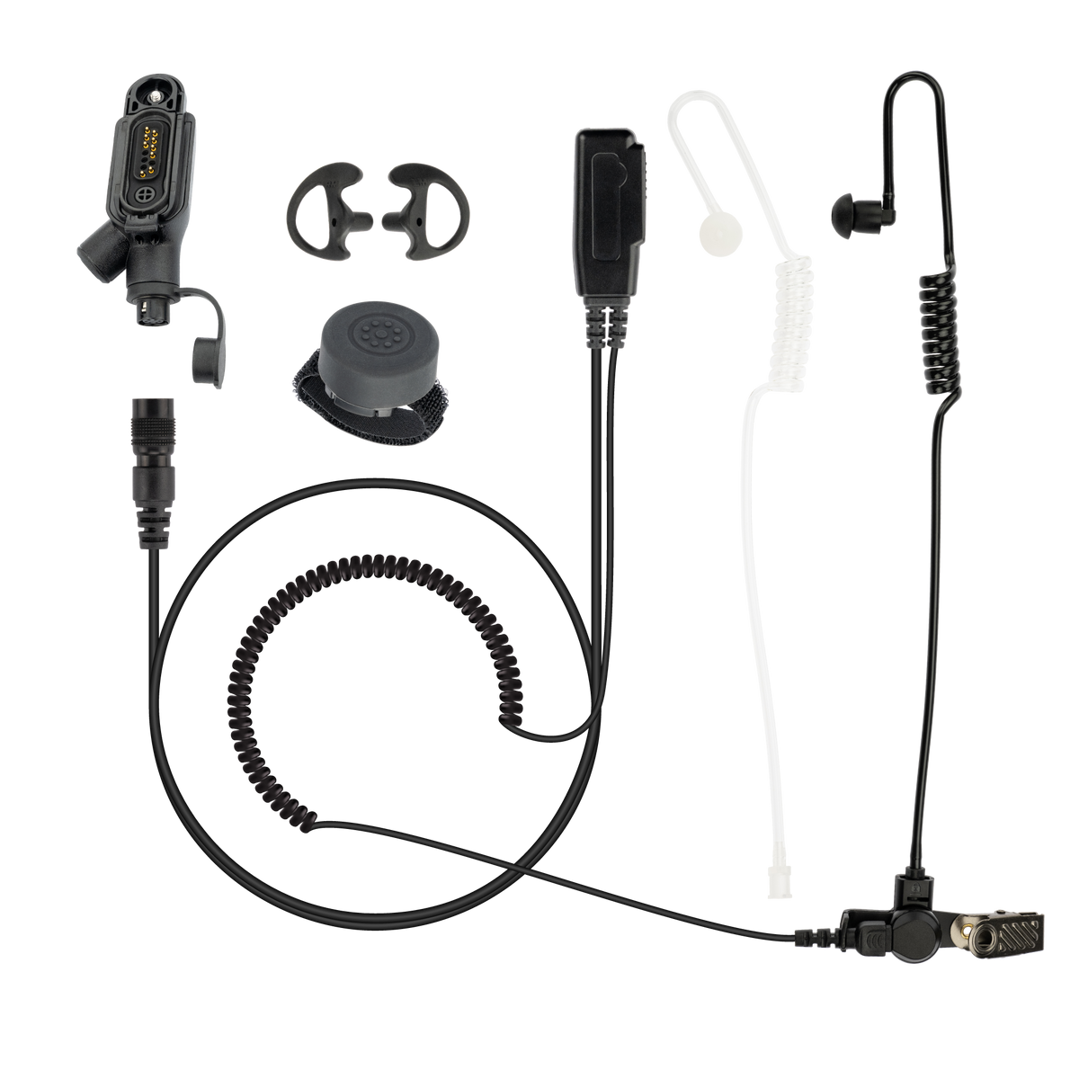 Lapel Mic Surveillance Headset Earpiece Compatible with Motorola
